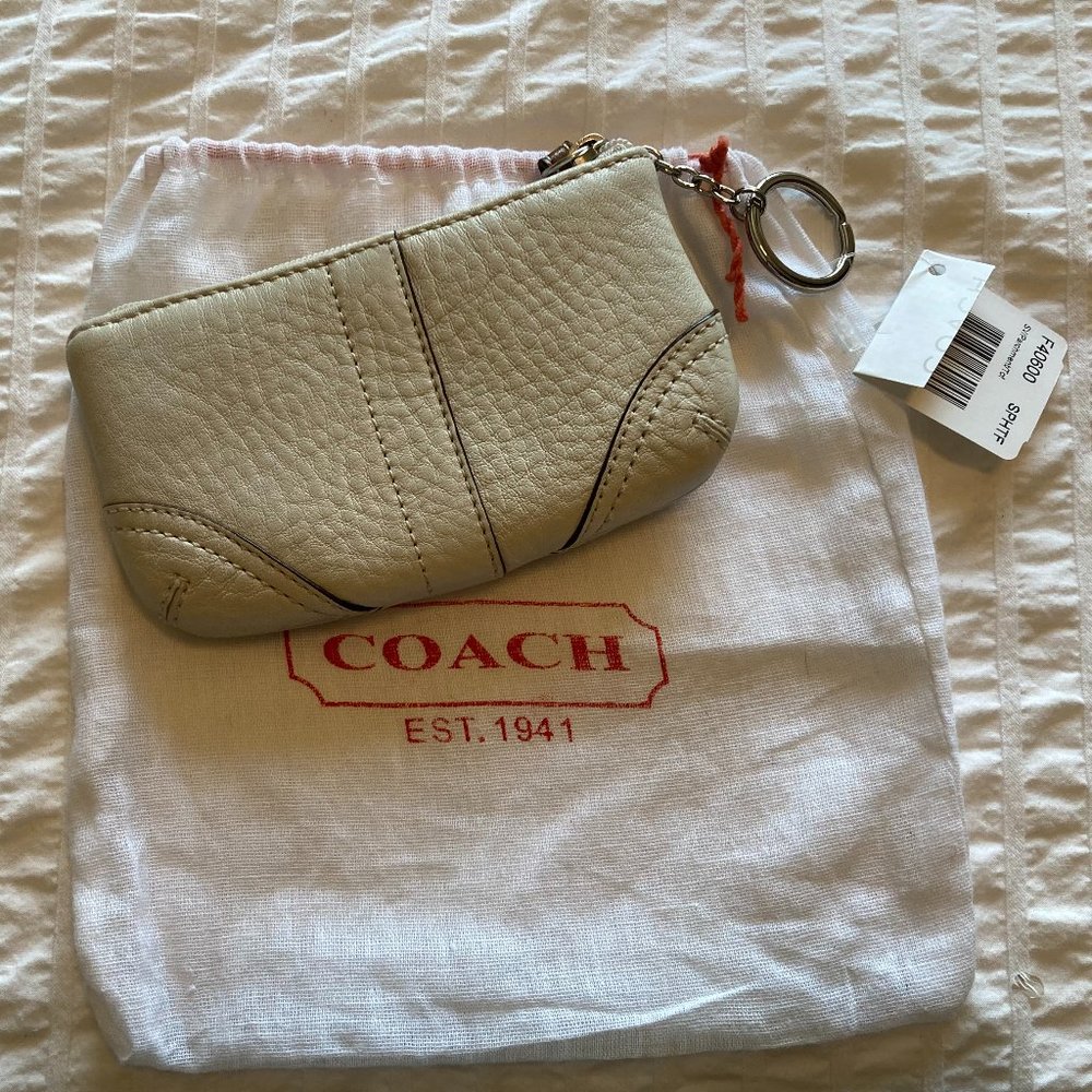 Coach Pebble Leather Change Purse - NWT